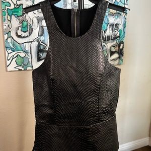 100% Lambskin Leather Top